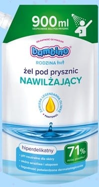 ⁨BAMBINO Rodzina Żel pod prysznic nawilżający 900 ml⁩ w sklepie Wasserman.eu