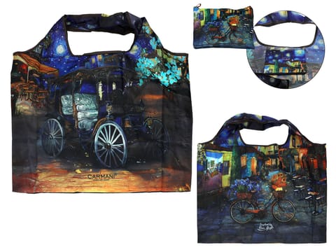 ⁨Torba na ramię, składana - inspirowane malarstwem V. van Gogh (CARMANI)⁩ w sklepie Wasserman.eu