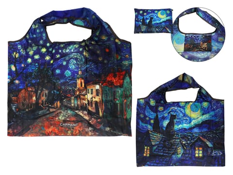 ⁨Torba na ramię, składana - inspirowana malarstwem V. van Gogh (CARMANI)⁩ w sklepie Wasserman.eu