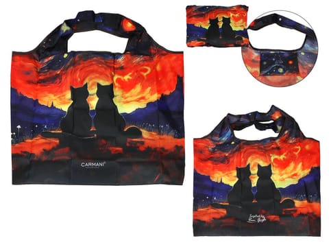 ⁨Torba na ramię, składana - inspirowana malarstwem V. van Gogh (CARMANI)⁩ w sklepie Wasserman.eu