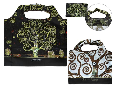 ⁨Torba na ramię, składana - G. Klimt, Drzewo życia (CARMANI)⁩ w sklepie Wasserman.eu