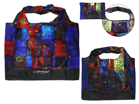 ⁨Torba na ramię, składana -  L. Lozano, Koty (CARMANI)⁩ w sklepie Wasserman.eu