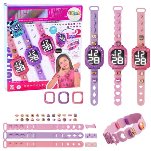 ⁨Zegarek DIY Dla Dzieci Wymienne Opaski Regulowane Koraliki Ozdobne⁩ w sklepie Wasserman.eu