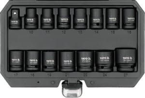 ⁨ZESTAW NASADEK UDAROWYCH KRÓTKICH 1/2'' 15 SZT. 10-27 MM⁩ w sklepie Wasserman.eu
