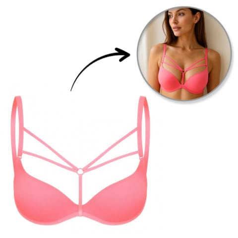 ⁨Ozdobne ramiączka do biustonosza MIA PINK RA043⁩ w sklepie Wasserman.eu