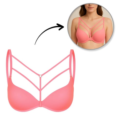 ⁨Ozdobre ramiaczka do biustonosza ZOEY PINK RA041⁩ w sklepie Wasserman.eu