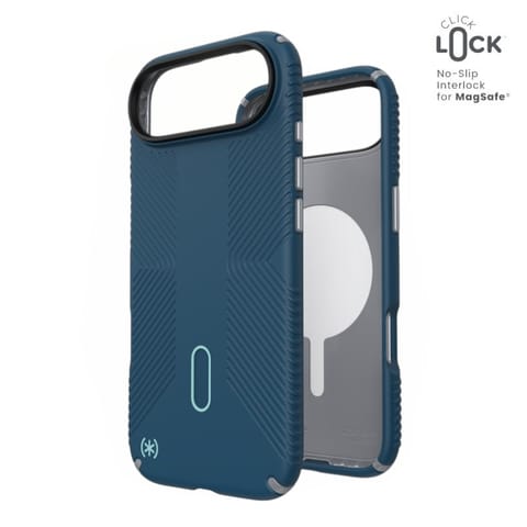 ⁨Speck Presidio2 Grip ClickLock & MagSafe - Etui iPhone 17 Air (Deep Sea / Silver Metallic / Spell Blue)⁩ w sklepie Wasserman.eu