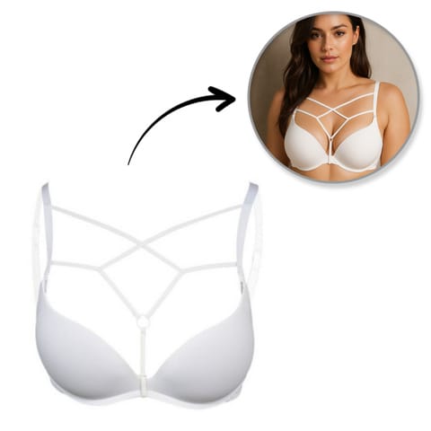 ⁨Ozdobne ramiączka do biustonosza AUBREY WHITE RA011⁩ w sklepie Wasserman.eu