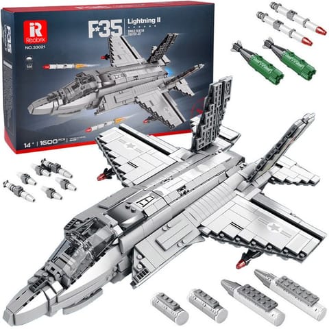 ⁨Klocki techniczne amerykański myśliwiec F-35 Lighting II 1600ele ZA5799⁩ w sklepie Wasserman.eu