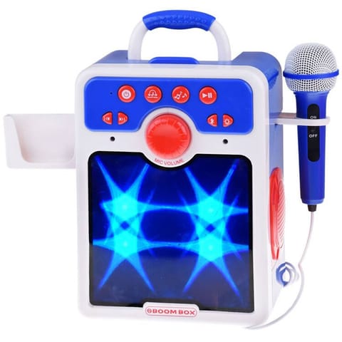 ⁨Muzyczny głośnik niebieski Boombox dla dzieci z mikrofonem IN0167⁩ w sklepie Wasserman.eu