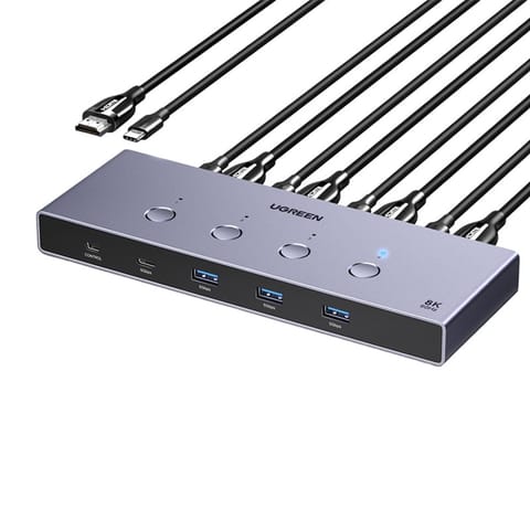 ⁨Przełącznik Switch KVM Ugreen AK701 4w1 HDMI, 60Hz⁩ w sklepie Wasserman.eu