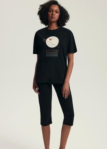 ⁨PIŻAMA HENDERSON LADIES 43728 DAIROKU 99X (kolor black, rozmiar M)⁩ w sklepie Wasserman.eu