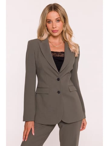 ⁨S417 Taliowana marynarka - khaki (kolor khaki, rozmiar XXL)⁩ w sklepie Wasserman.eu