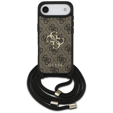 ⁨Etui Guess 4G Big Logo Cord Stap         Crossbody do iPhone Air brązowy⁩ w sklepie Wasserman.eu