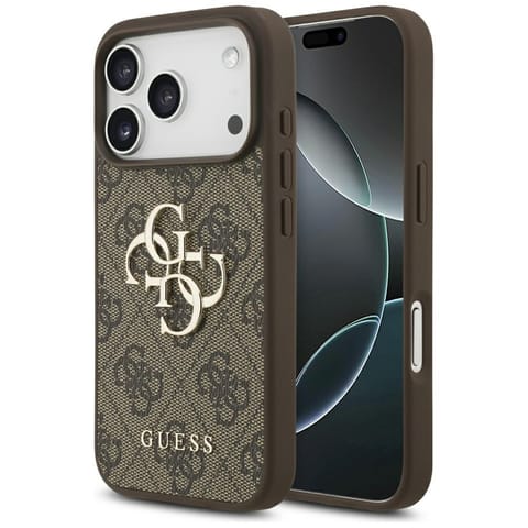 ⁨Etui Guess 4G Big Logo do iPhone 17 Pro  brązowy⁩ w sklepie Wasserman.eu