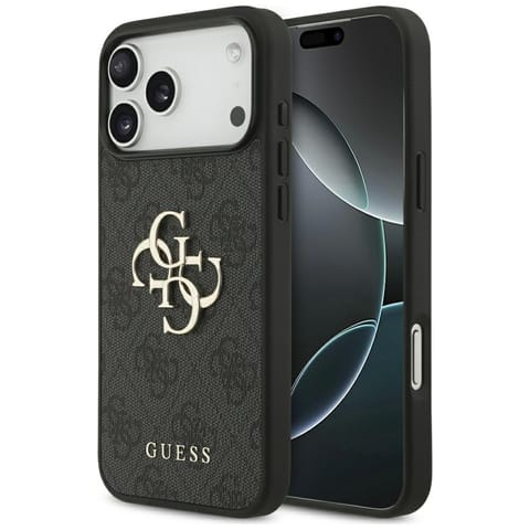 ⁨Etui Guess 4G Big Logo do iPhone 17 Pro  Max czarny⁩ w sklepie Wasserman.eu