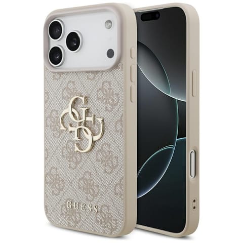 ⁨Etui Guess 4G Big Logo do iPhone 17 Pro  Max różowy⁩ w sklepie Wasserman.eu