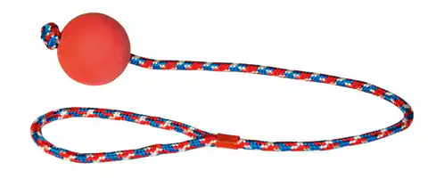 ⁨KERBL Zabawka dla psa, piłka na lince 6cm/60cm [83487]⁩ w sklepie Wasserman.eu