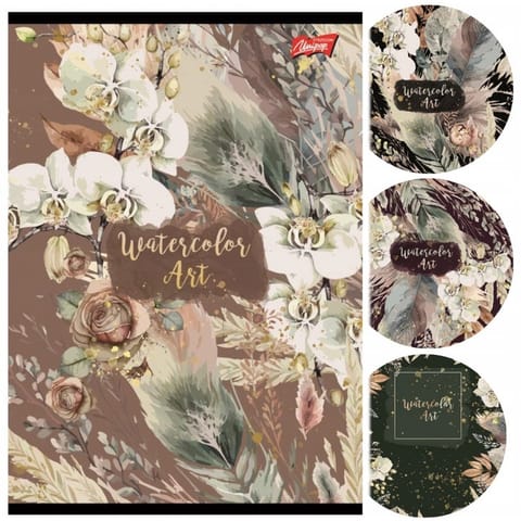⁨Zeszyt A5 60k kratka WATERCOLOR ART. laminowany UNIPAP⁩ w sklepie Wasserman.eu
