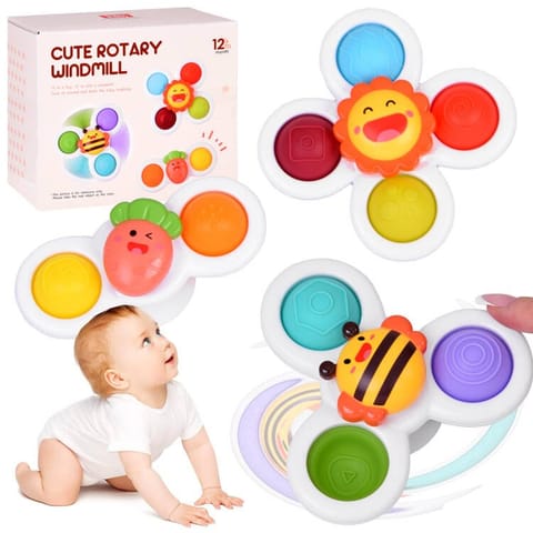 ⁨Zabawka Sensoryczna Fidget Spinner z Przyssawką 3 szt ZA5340⁩ w sklepie Wasserman.eu