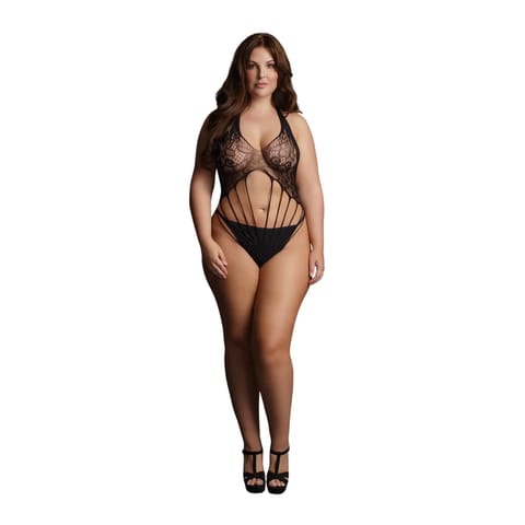 ⁨Strappy Lace Teddy - Plus Size (kolor jak na zdjęciu, rozmiar Plus Size)⁩ w sklepie Wasserman.eu