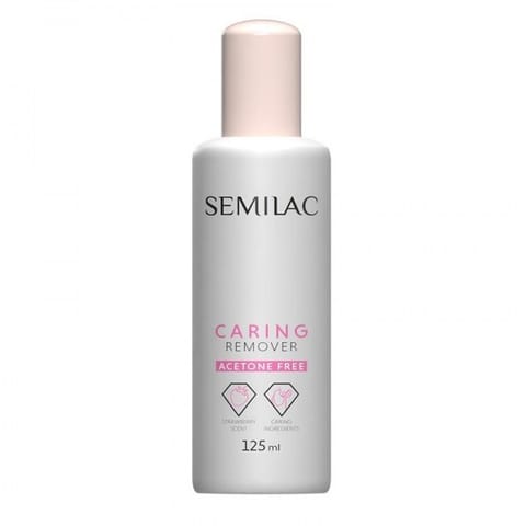 ⁨SEMILAC Pielęgnujący zmywacz bezacetonowy do paznokci 125 ml⁩ w sklepie Wasserman.eu