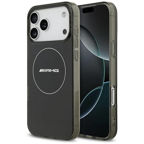 ⁨Etui AMG Double Layer Transparent        Smocked MagSafe do iPhone 17 Pro Max czarny⁩ w sklepie Wasserman.eu