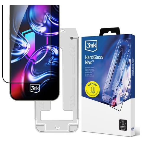 ⁨Szkło hartowane 3MK HardGlass Max        z aplikatorem do Apple iPhone 13 Pro Max/14 Plus⁩ w sklepie Wasserman.eu