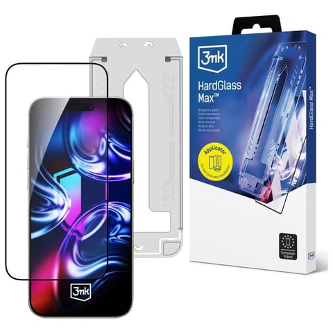 Szkło hartowane 3MK HardGlass Max z aplikatorem do Apple iPhone 16 Pro/17 w sklepie Wasserman.eu