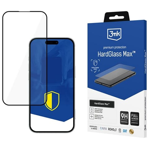Szkło hartowane 3MK HardGlass Max do Apple iPhone 16 Pro/17 czarny w sklepie Wasserman.eu
