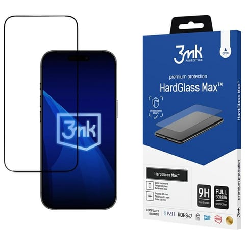 ⁨Szkło hartowane 3MK HardGlass Max do     Apple iPhone 17 Air czarny⁩ w sklepie Wasserman.eu