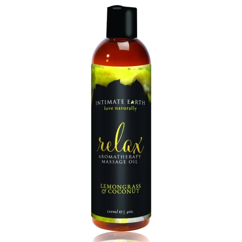 ⁨Intimate Earth Relax Olejek do masażu 120ml trawa cytrynowa kokos⁩ w sklepie Wasserman.eu