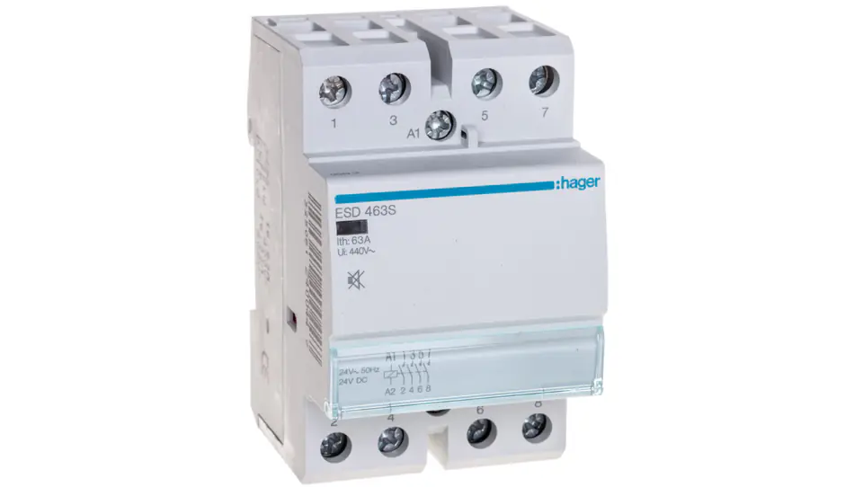 ⁨Silent Modular Contactor 63A 4Z 0R 24V AC/DC ESD463S⁩ at Wasserman.eu