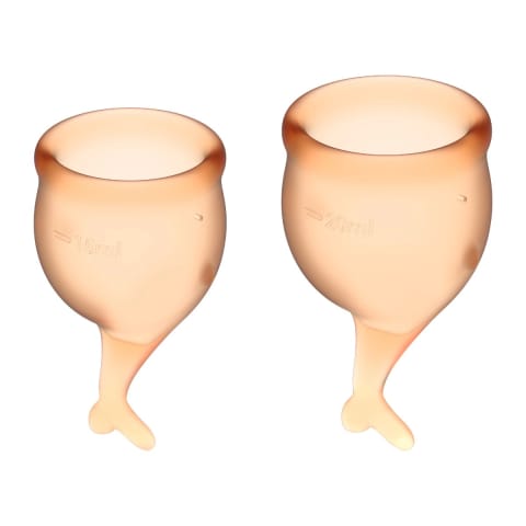 Zestaw kubeczków menstruacyjnych Satisfyer Feel Secure Menstrual Cup Set Orange at Wasserman.eu