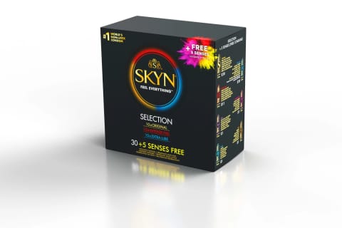 Zestaw Kilku Rodzajów Prezerwatyw Nielateksowych Unimil Skyn Selection 35 Sztuk SKYN w sklepie Wasserman.eu
