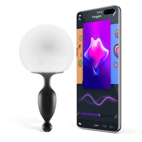 ⁨Magic Motion Bunny Tail Plug z aplikacją i wymiennym ogonkiem 13 cm⁩ w sklepie Wasserman.eu