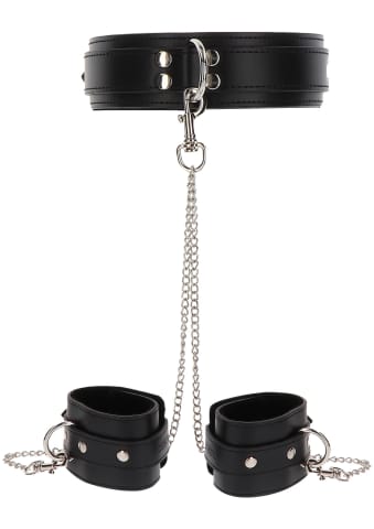 Obróżka Z Kajdankami Heavy Collar And Wrist Cuffs Black Taboom w sklepie Wasserman.eu