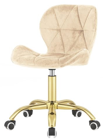 ⁨Krzesło obrotowe VASTO OFFICE VELVET BEIGE GOLD⁩ w sklepie Wasserman.eu