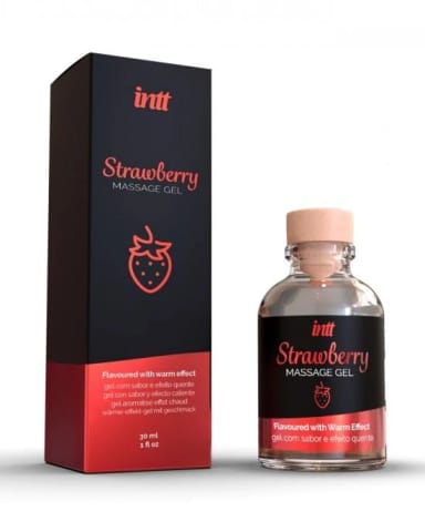 ⁨Żel Do Masażu Kissable Massage Gel Strawberry 100 Ml intt⁩ w sklepie Wasserman.eu