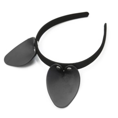Uszy Kota Vegan Leather Cat Ears Black/Silver Kinky Diva w sklepie Wasserman.eu