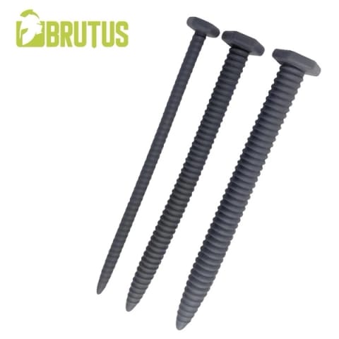 ⁨Zestaw 3 silikonowych sond do cewki Brutus Screw You! 3 Pcs Ribbed Silicone Sound Set⁩ w sklepie Wasserman.eu