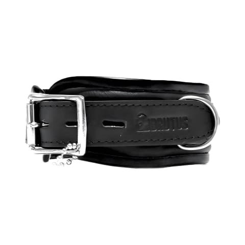 ⁨Obroża Leather Collar Black/Black Brutus⁩ w sklepie Wasserman.eu