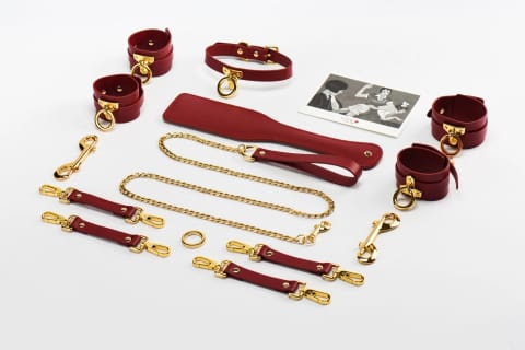 Zestaw Czerwonych Skórzanych Akcesoriów Upko Leather Kinky Tools Set Red UPKO w sklepie Wasserman.eu