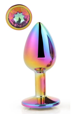 ⁨DREAMTOYS ANAL PLUG GLEAMING LOVE MULTICOLOUR PLUG SMALL⁩ at Wasserman.eu