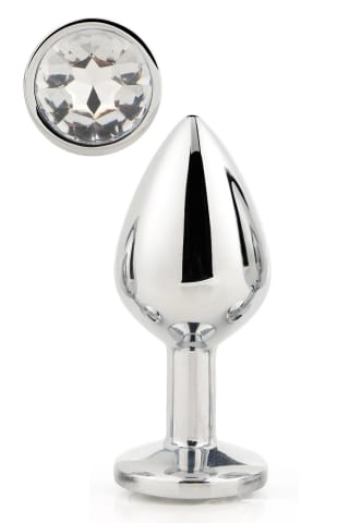 ⁨DREAMTOYS GLEAMING LOVE SILVER PLUG MEDIUM⁩ at Wasserman.eu