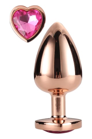 ⁨DREAMTOYS GLEAMING LOVE ROSE GOLD PLUG LARGE⁩ at Wasserman.eu