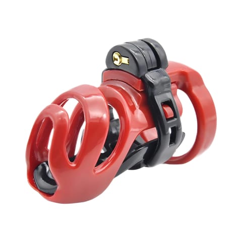 ⁨Pas cnoty Cyborg Chastity Cage Black | Red Brutus⁩ w sklepie Wasserman.eu