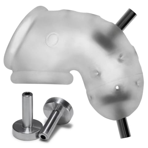 ⁨Pas cnoty Airlock Electro Air-Lite Vented Chastity Clear Oxballs⁩ w sklepie Wasserman.eu