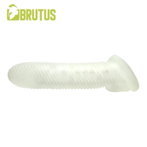 ⁨Nakładka na penisa Almighty Ribbed Cock Sheath 18 cm Clear Brutus⁩ w sklepie Wasserman.eu