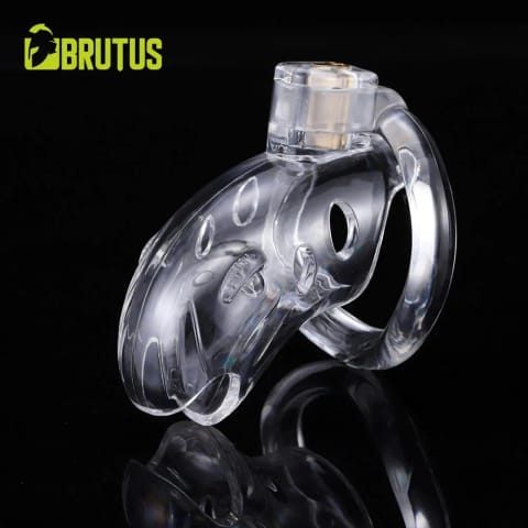 ⁨Pas cnoty Shark Cage Chastity Cage Clear Brutus⁩ w sklepie Wasserman.eu